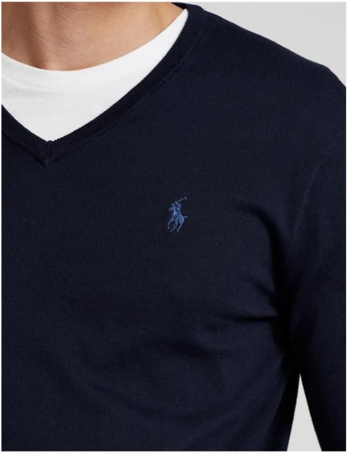 Polo Ralph Lauren Ralph Lauren trui v-hals Slim Fit katoen zwart