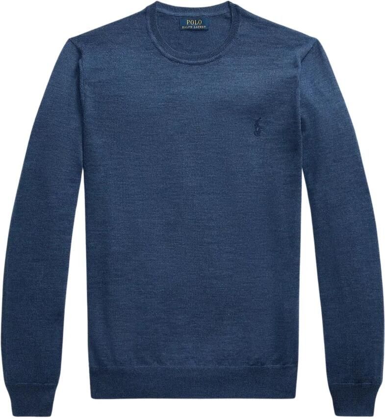 Polo Ralph Lauren Slim-Fit Wasbare Wol Ronde Hals Sweater Blue Heren - Foto 7