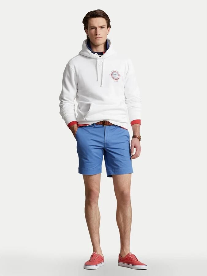 Polo Ralph Lauren Stretch straight fit korte broek met riemlussen model 'BEDFORD' - Foto 3