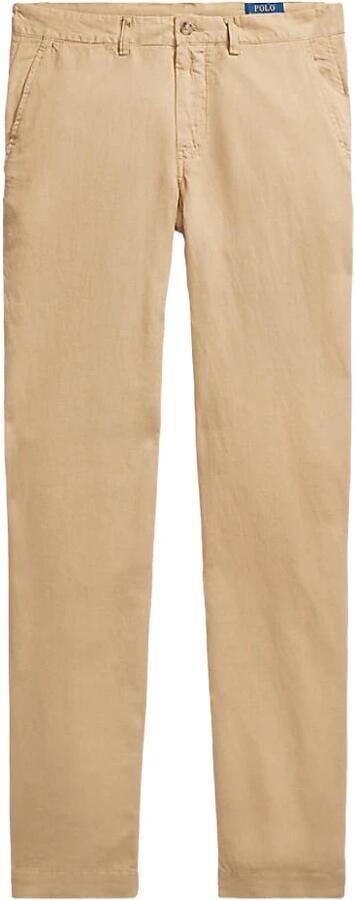 Polo Ralph Lauren Straight fit broek van een mix van linnen en katoen - Foto 2