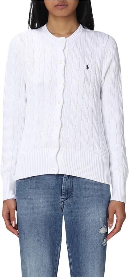 Polo Ralph Lauren Gebreide Cardigan met Logo Borduursel White Dames - Foto 11