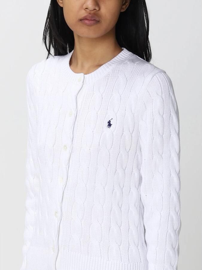 Polo Ralph Lauren Gebreide Cardigan met Logo Borduursel White Dames - Foto 4