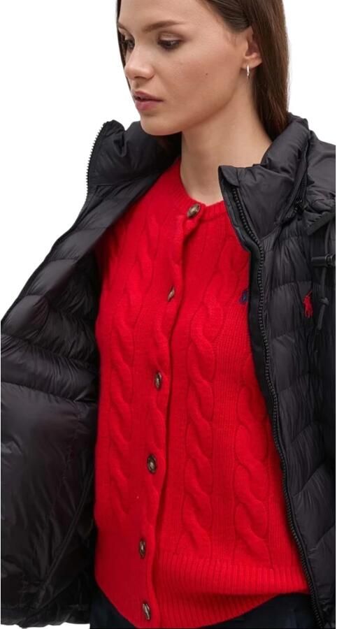 Polo Ralph Lauren Geïsoleerde Zwarte Nylon Casual Jas Black Dames - Foto 4