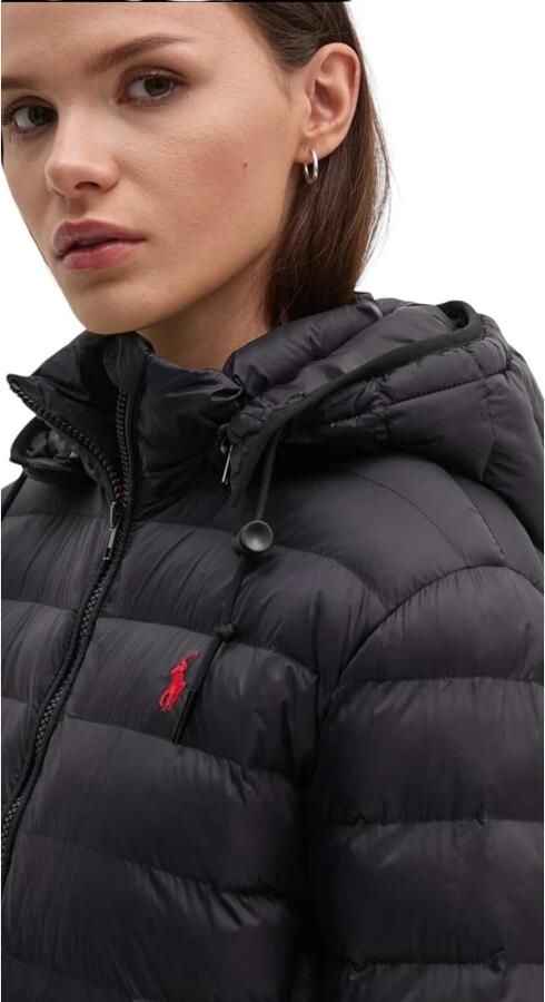 Polo Ralph Lauren Geïsoleerde Zwarte Nylon Casual Jas Black Dames