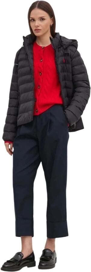 Polo Ralph Lauren Geïsoleerde Zwarte Nylon Casual Jas Black Dames - Foto 7