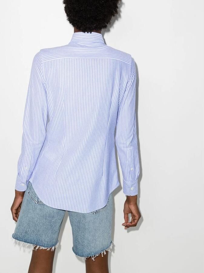 Polo Ralph Lauren Blauwe Casual Katoenen Overhemd met Lange Mouwen Blue Dames - Foto 5