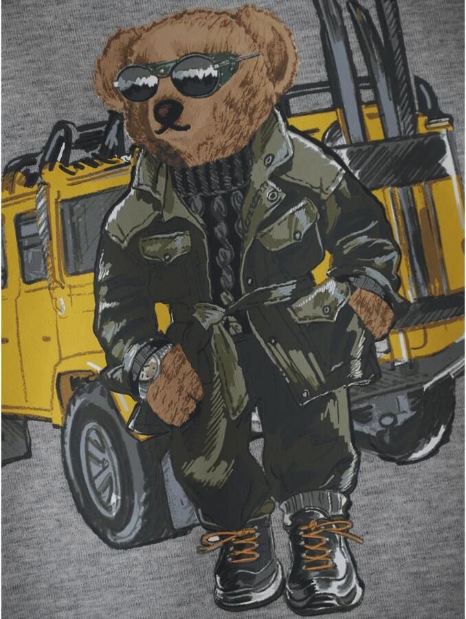 Polo Ralph Lauren Avontuur Beer Katoenen Sweater Gray Heren - Foto 2