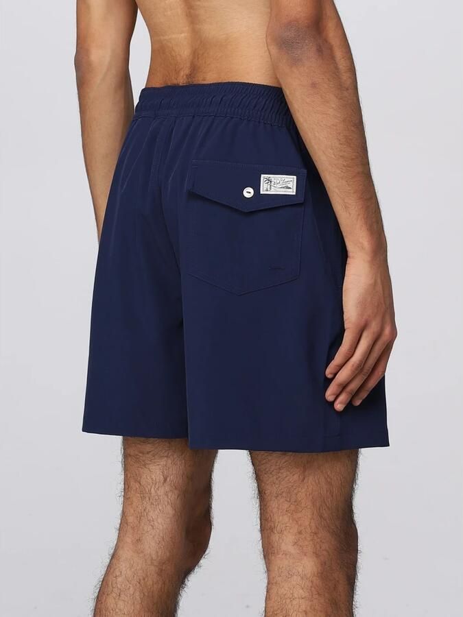 Ralph Lauren Geborduurd Logo Elastische Taille Trekkoord Zak Strandkleding Blue Heren - Foto 9