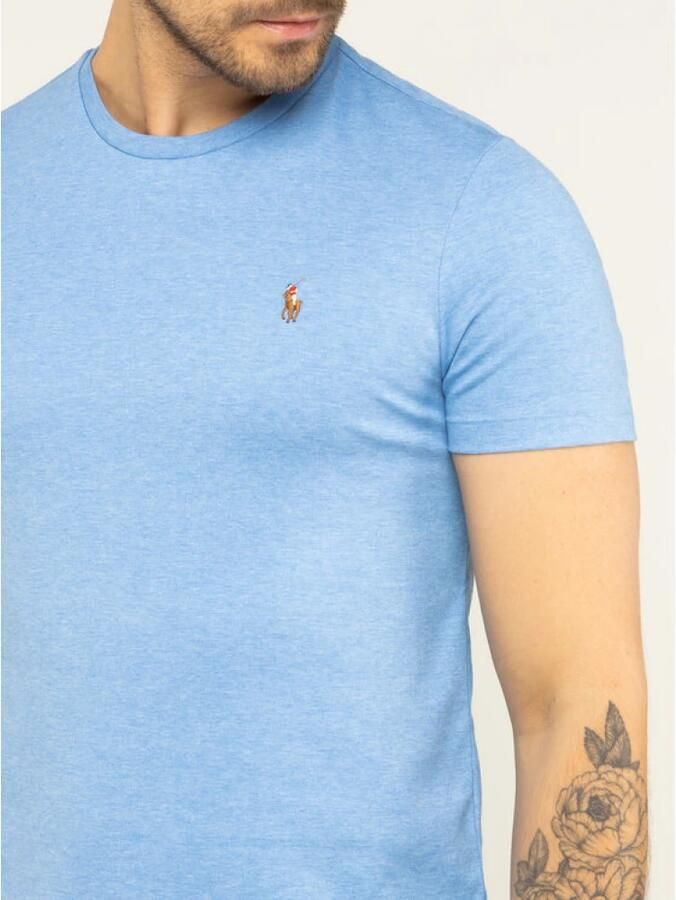 Polo Ralph Lauren Lichtblauw Custom Slim Fit T-shirt Blue Heren - Foto 2