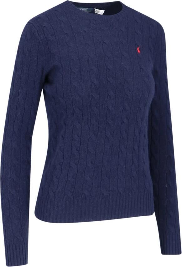 Ralph Lauren Comfortabele ronde hals gebreide trui voor vrouwen Blauw Dames - Foto 6