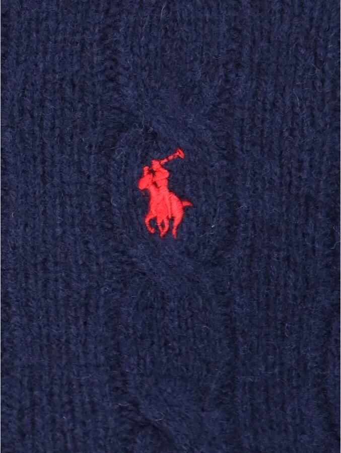Ralph Lauren Comfortabele ronde hals gebreide trui voor vrouwen Blauw Dames