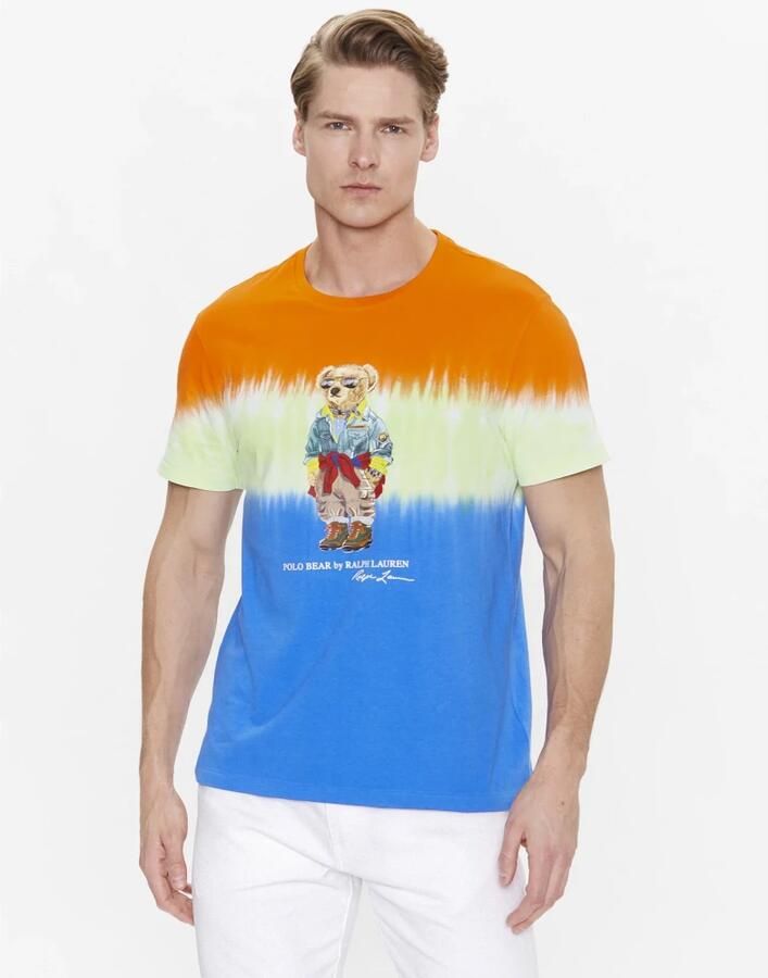 Polo Ralph Lauren Tye Dye Bear Logo T-Shirt Multicolor Heren - Foto 3