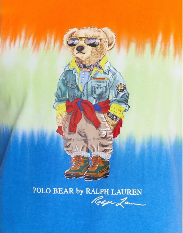 Polo Ralph Lauren Tye Dye Bear Logo T-Shirt Multicolor Heren