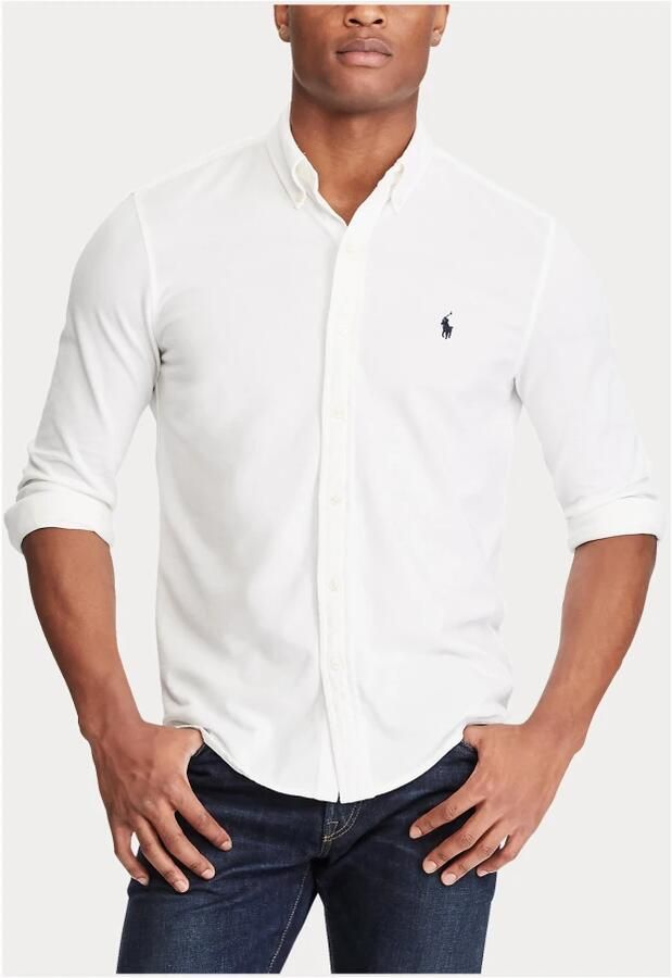 Polo Ralph Lauren Overhemd Lange Mouw CHEMISE AJUSTEE COL BOUTONNE EN POLO FEATHERWEIGHT - Foto 6