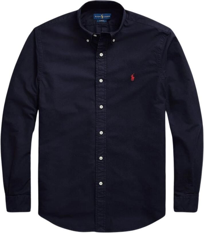 Polo Ralph Lauren Overhemd Lange Mouw CHEMISE DROITE CUSTOM EN OXFORD LEGER - Foto 4