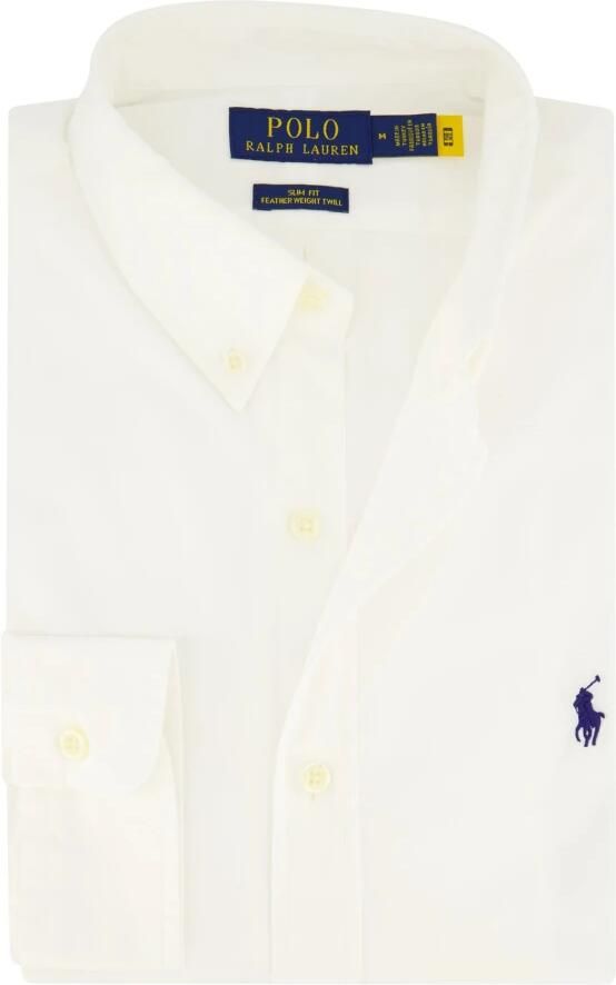 Ralph Lauren Stijlvolle Slim Fit Witte Katoenen Overhemd White Heren