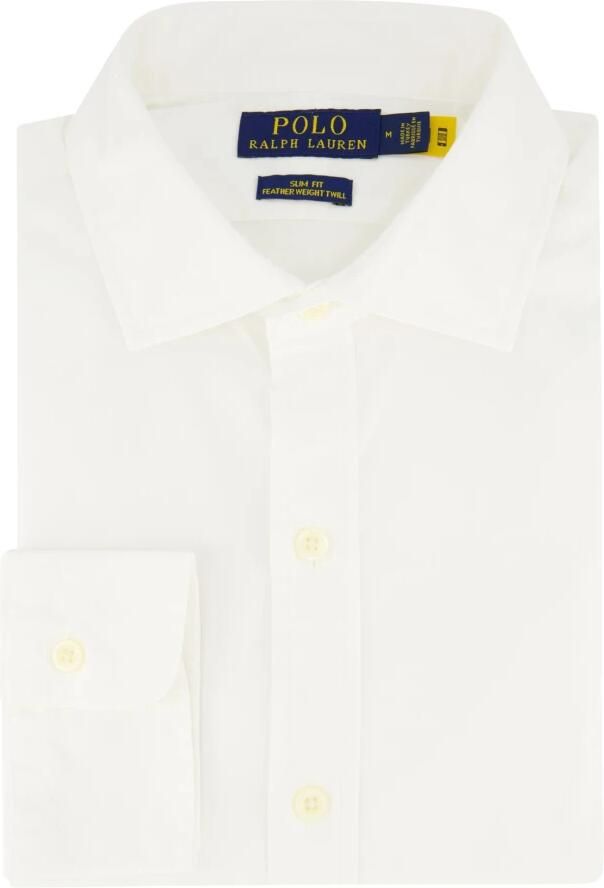 Polo Ralph Lauren Witte Twill Overhemd met Franse Katoen White Heren