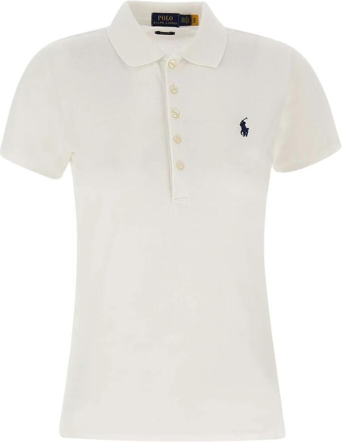 Polo Ralph Lauren Slim fit poloshirt met logostitching model 'JULIE' - Foto 3