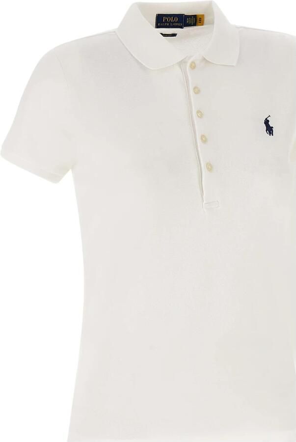 Polo Ralph Lauren Slim fit poloshirt met logostitching model 'JULIE' - Foto 6