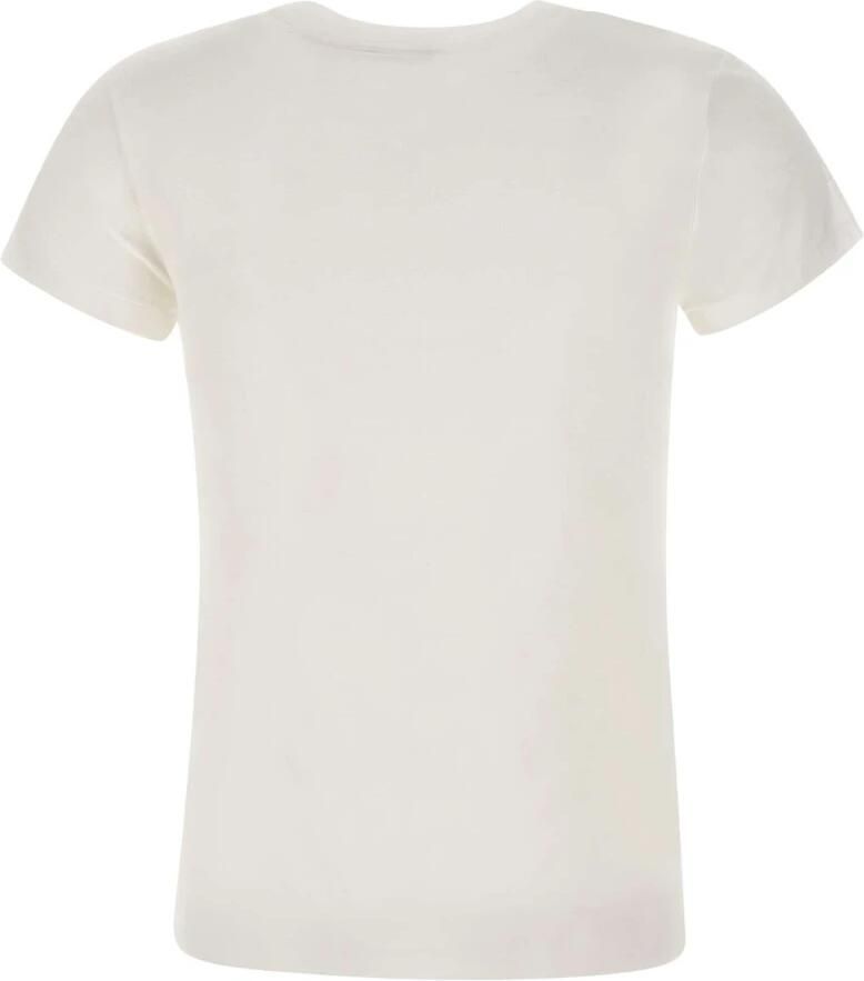 Polo Ralph Lauren Wit Katoenen T-shirt met Logo Borduurwerk White Dames - Foto 2