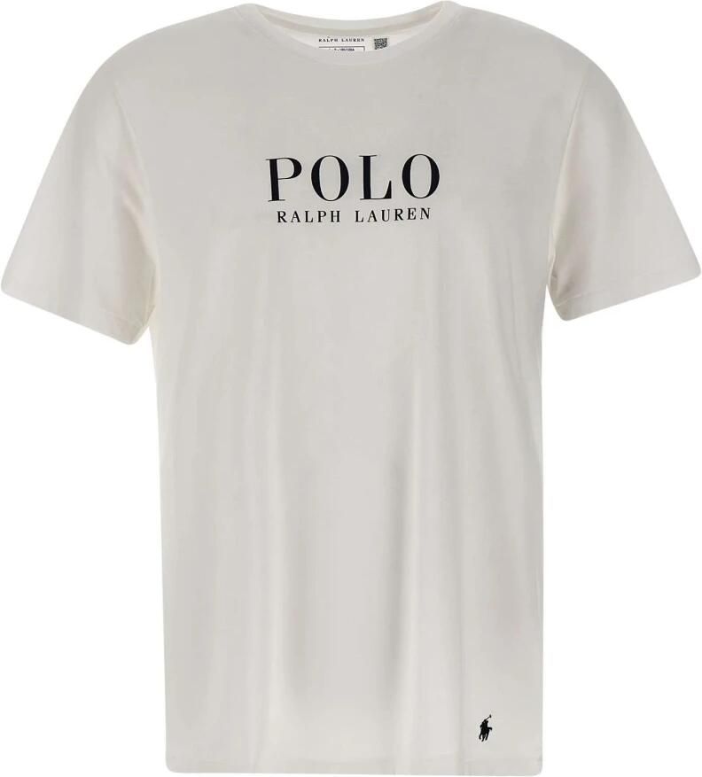 Ralph Lauren Katoenen Crew-neck Tee met Bedrukte Letters en Geborduurd Logo White Heren