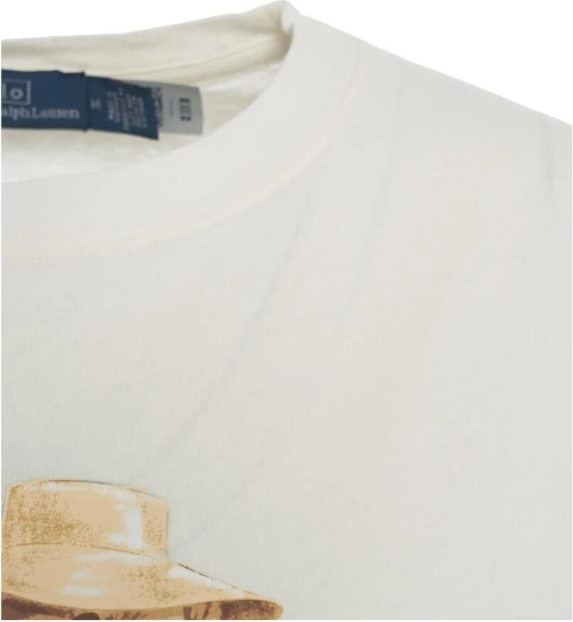 Polo Ralph Lauren Stijlvolle katoenen T-shirt met Polo Bear White Dames - Foto 2