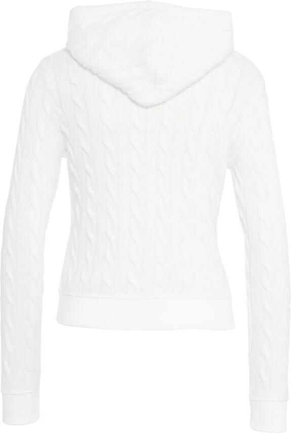 Polo Ralph Lauren Witte Cable Knit Cardigan Sweatshirt White Dames - Foto 4