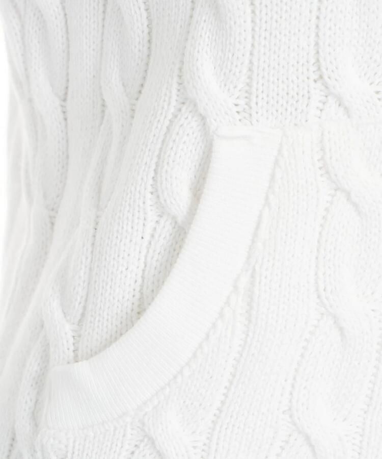 Polo Ralph Lauren Witte Cable Knit Cardigan Sweatshirt White Dames