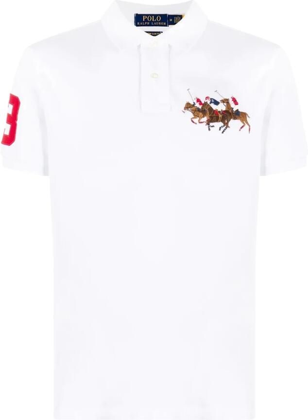 Ralph Lauren Witte Polo Shirt met Legendarisch Nummer White Heren