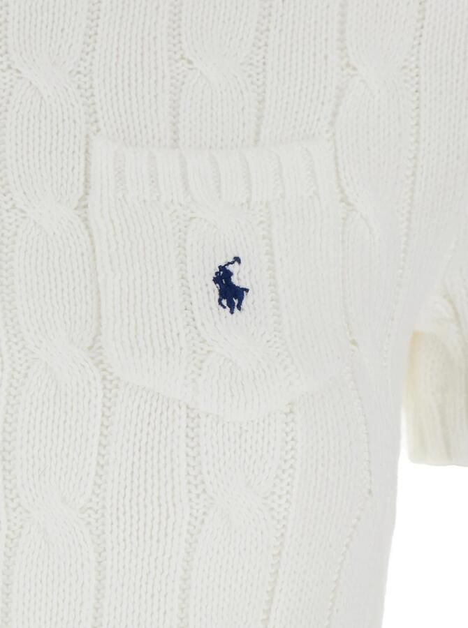 Polo Ralph Lauren Witte Gebreide T-shirt met Pony Logo White Dames - Foto 4