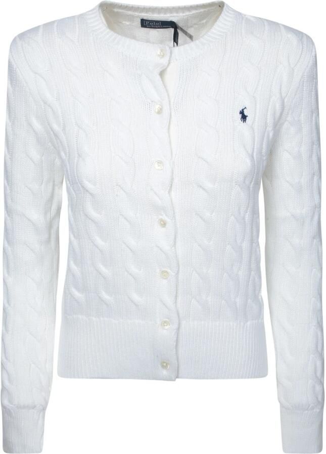 Polo Ralph Lauren Gebreide Cardigan met Logo Borduursel White Dames - Foto 7