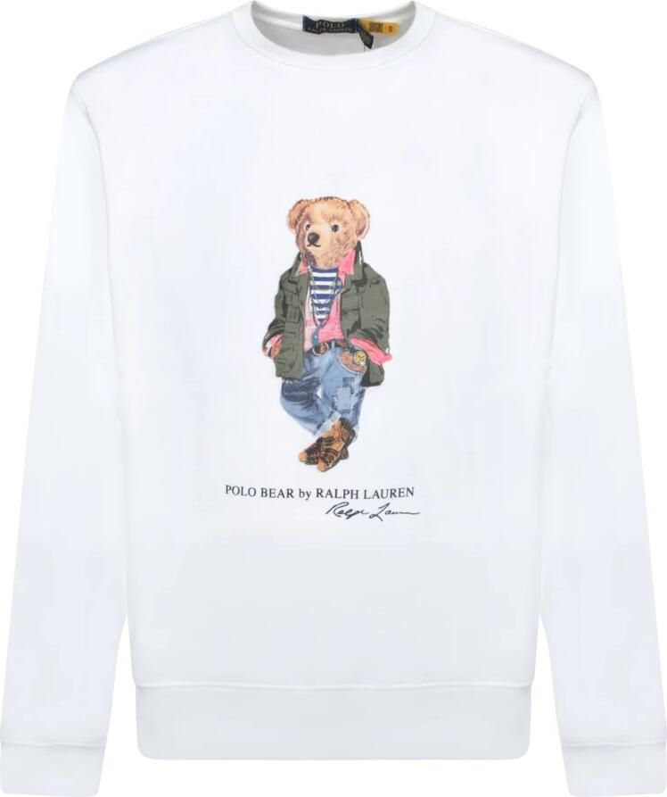 Polo Ralph Lauren Witte Katoenen Teddy Bear Sweatshirt White Heren - Foto 3