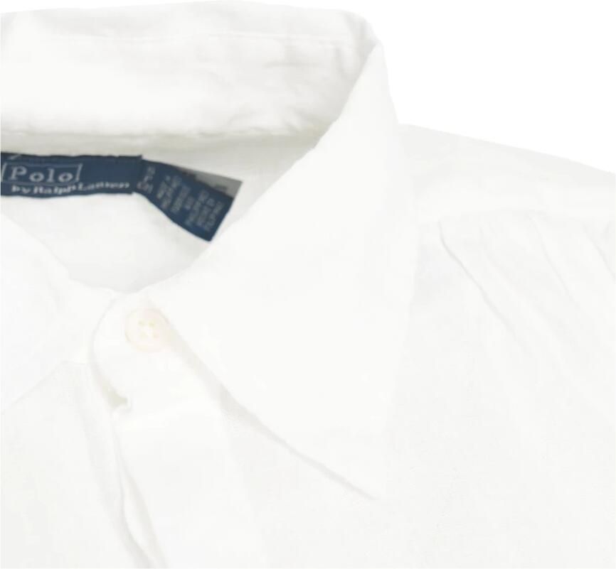 Polo Ralph Lauren Witte Linnen Popover Shirt White Dames