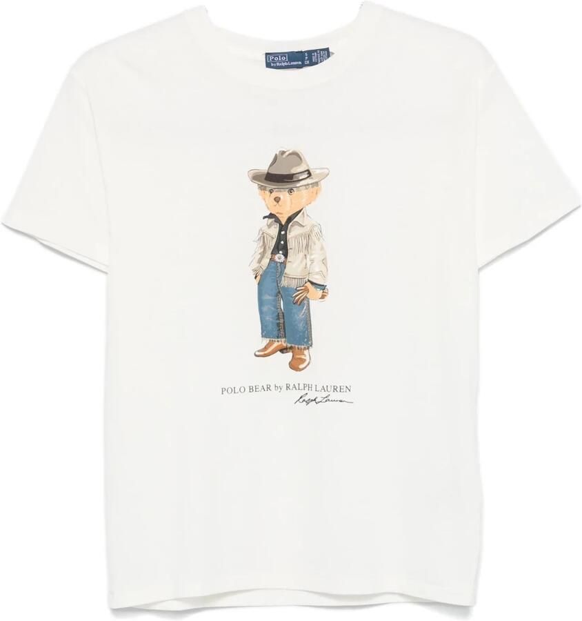 Polo Ralph Lauren Witte T-shirts en Polos met Polo Bear White Dames - Foto 2