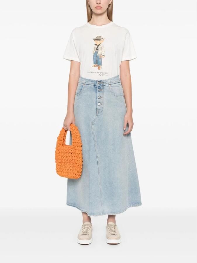 Polo Ralph Lauren Witte T-shirts en Polos met Polo Bear White Dames - Foto 4