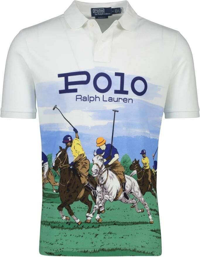 Polo Ralph Lauren Witte poloshirt met korte mouwen Multicolor Heren