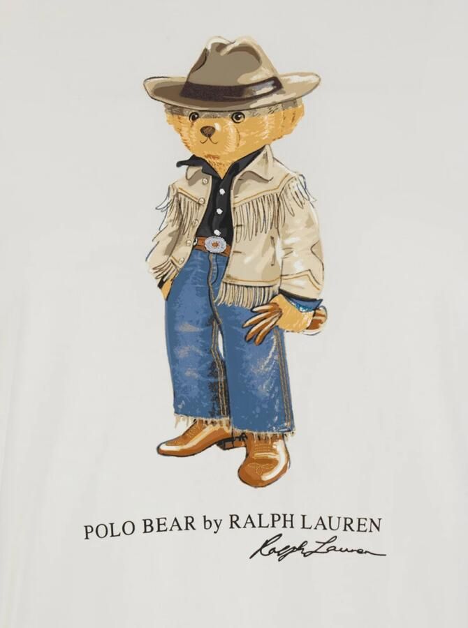 Polo Ralph Lauren Witte T-shirts en Polos met Polo Bear White Dames - Foto 7