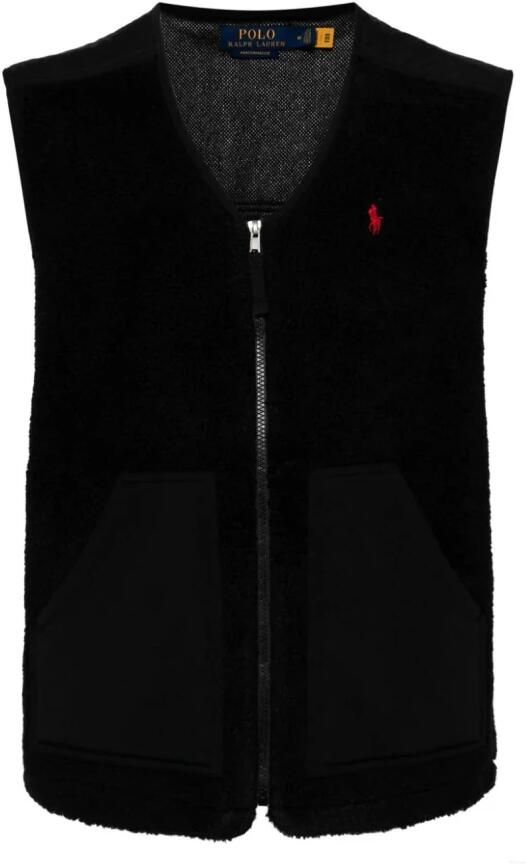 Polo Ralph Lauren Zwarte Hi-Pile Fleece Vest Jas Black Heren - Foto 5