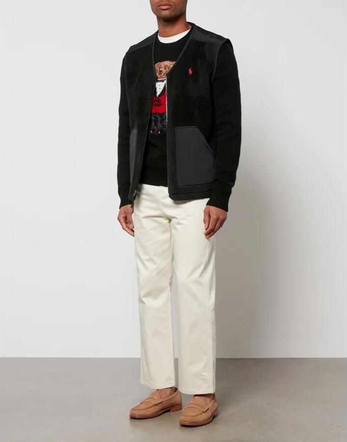 Polo Ralph Lauren Zwarte Hi-Pile Fleece Vest Jas Black Heren