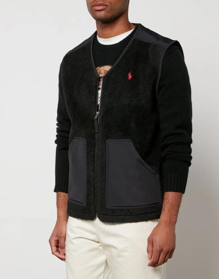 Polo Ralph Lauren Zwarte Hi-Pile Fleece Vest Jas Black Heren - Foto 2