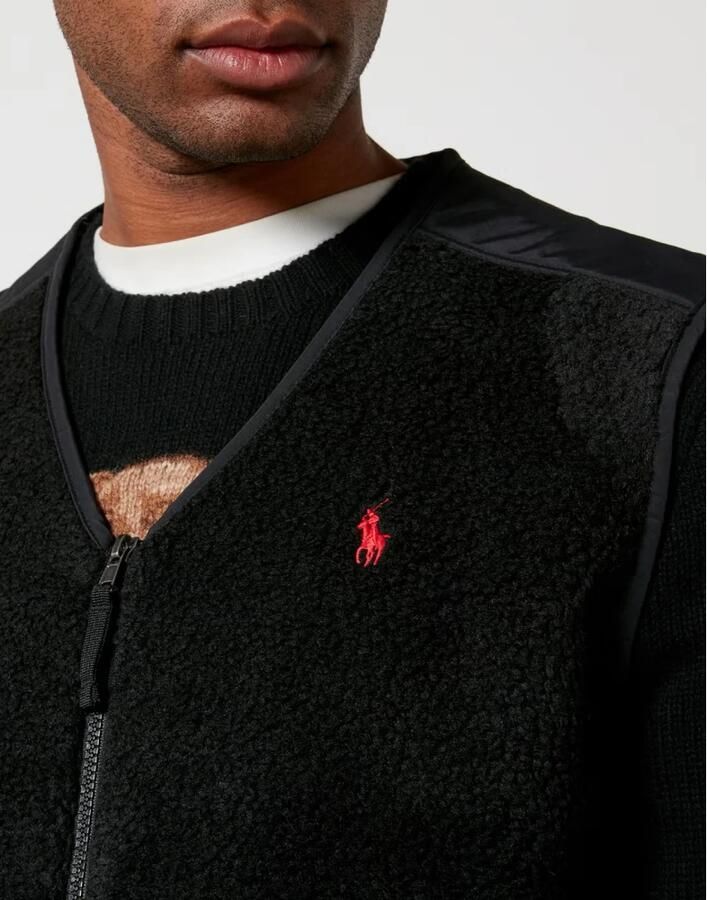 Polo Ralph Lauren Zwarte Hi-Pile Fleece Vest Jas Black Heren - Foto 4