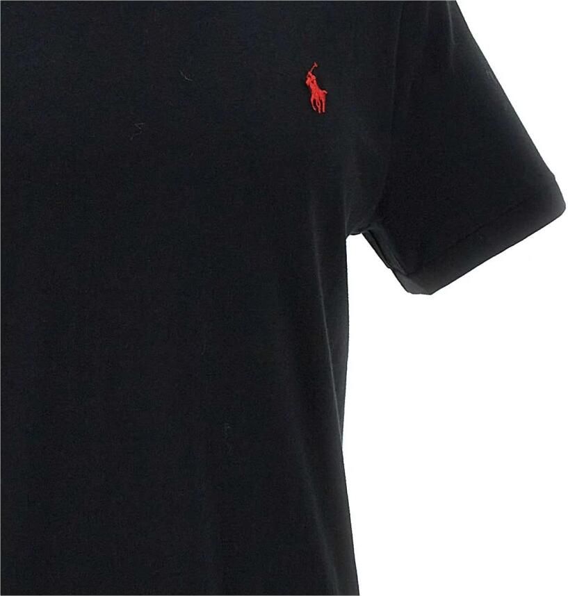 Polo Ralph Lauren Ralph Lauren T -shirt voor Hombre Black Polo Custom Slim Fit Black Zwart Heren - Foto 5