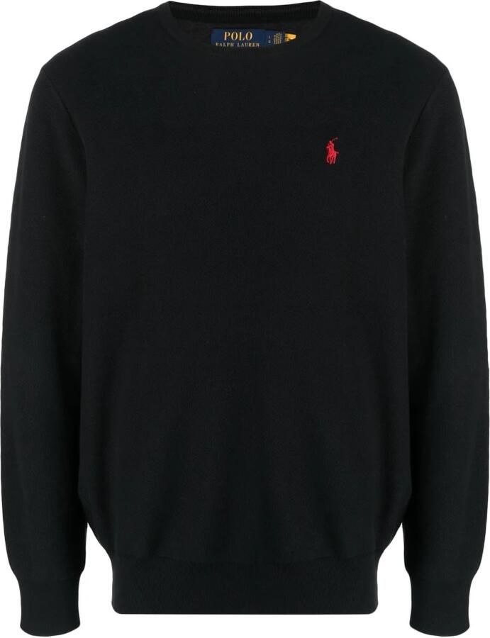 Polo Ralph Lauren Zwarte Katoenen Trui met Lange Mouwen Black Heren - Foto 2