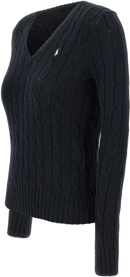 Polo Ralph Lauren Zwarte Klassieke Pima Katoen Pullover Sweater Black Dames - Foto 6