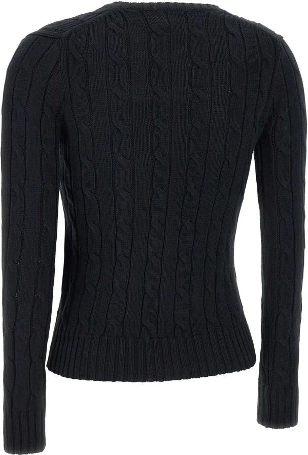 Polo Ralph Lauren Zwarte Klassieke Pima Katoen Pullover Sweater Black Dames - Foto 5