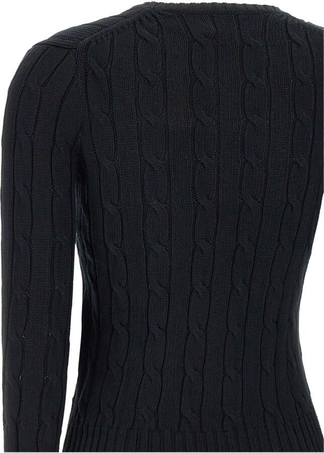 Polo Ralph Lauren Zwarte Klassieke Pima Katoen Pullover Sweater Black Dames - Foto 2
