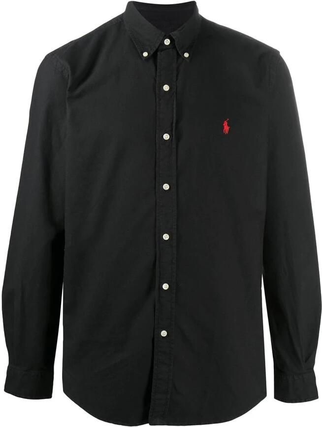 Polo Ralph Lauren Zwarte Oxford Overhemd Casual Stijl Black Heren - Foto 4