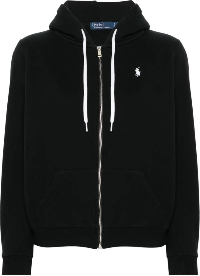 Polo Ralph Lauren Zwarte Trui met Capuchon en Rits Black Dames