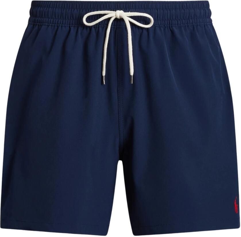 Ralph Lauren Geborduurd Logo Elastische Taille Trekkoord Zak Strandkleding Blue Heren