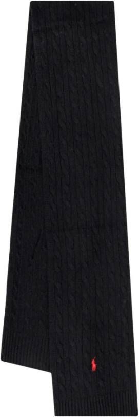 Ralph Lauren Winter Sjaal Collectie voor Mannen Black Heren